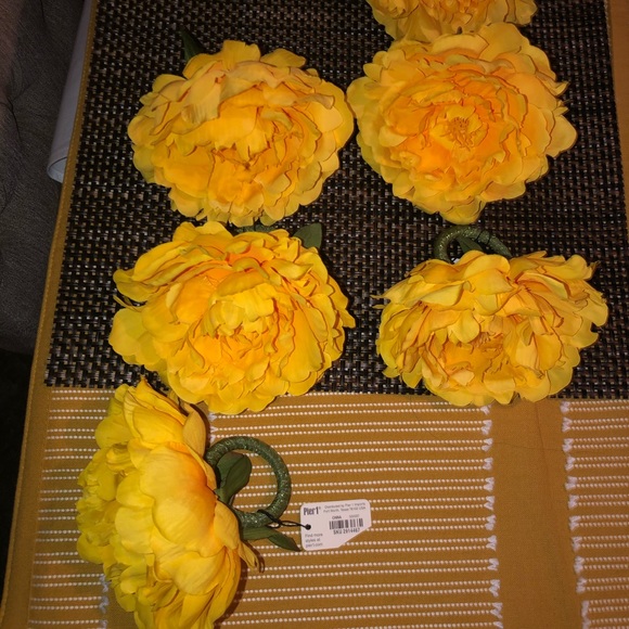 Pier One floral napkin rings
